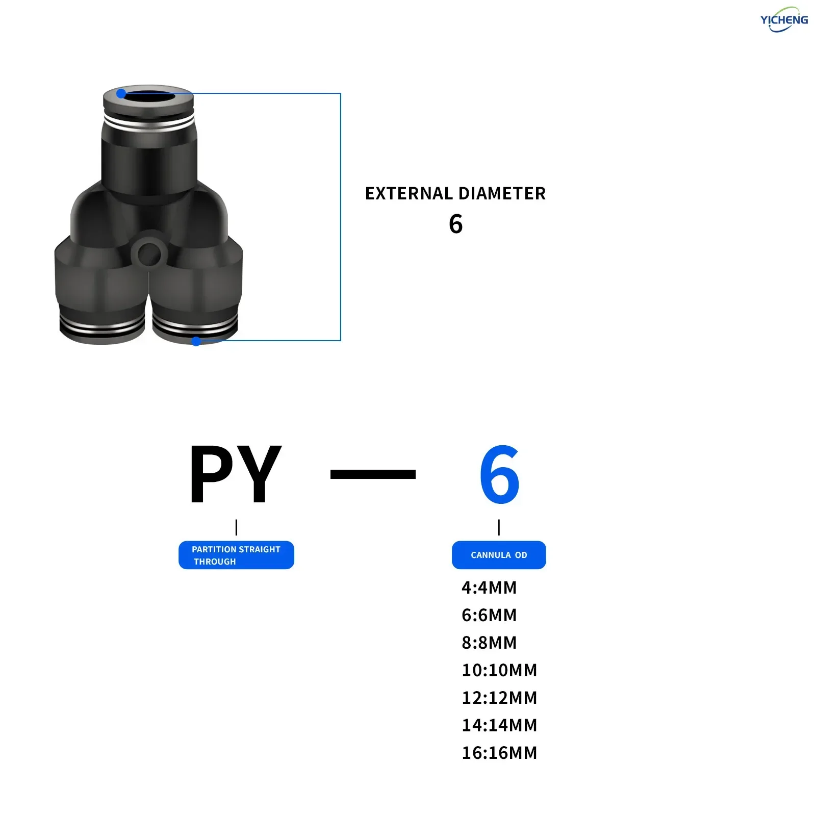 Konektor Selang PNEUMATIC 6MM  - Push Fit Connector ulasan dan harga